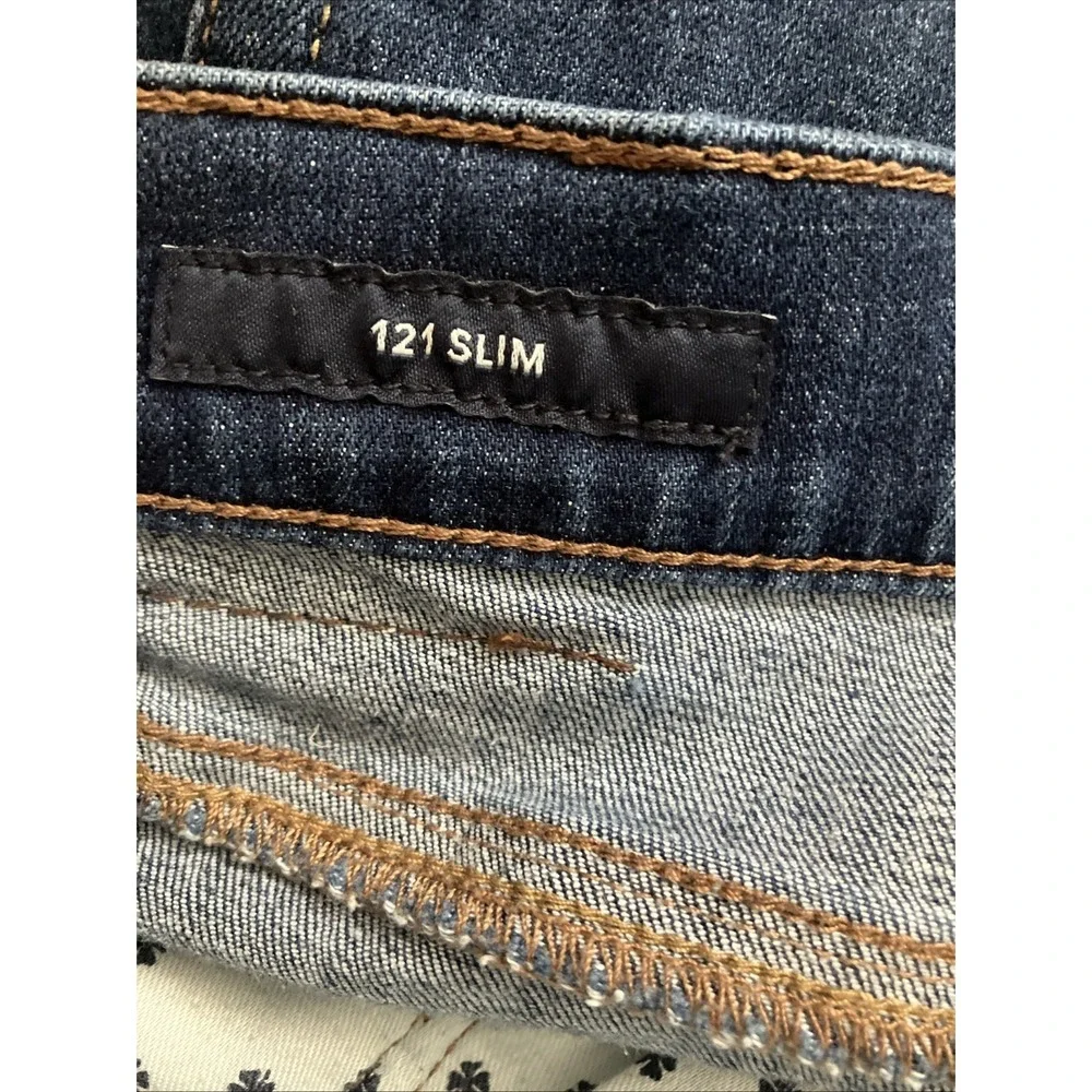Lucky Brand 121 Slim Straight Jeans Mens 40x30 Medium Wash Blue Denim Pants